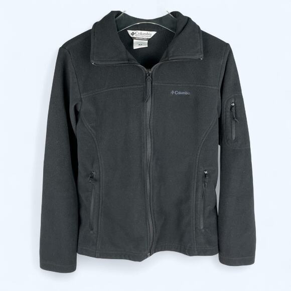 Columbia Benton Springs Zip Front Fleece Jacket Women's Black Size Medium - Picture 1 of 7